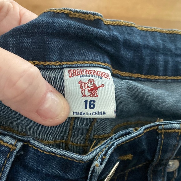 True Religion Boys size 16 Dark Blue Jeans - Picture 3 of 4